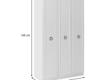 ΝΤΟΥΛΑΠΑ ΡΟΥΧΩΝ HAMPTON MEGAPAP ΤΡΙΦΥΛΛΗ ΧΡΩΜΑ ΛΕΥΚΟ 103X52X185ΕΚ.