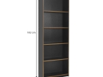 ΒΙΒΛΙΟΘΗΚΗ MAX MEGAPAP ΧΡΩΜΑ ΑΝΘΡΑΚΙ 64X26X182ΕΚ.