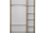ΝΤΟΥΛΑΠΑ ΡΟΥΧΩΝ LONDON MEGAPAP ΤΡΙΦΥΛΛΗ ΧΡΩΜΑ OAK - ΛΕΥΚΟ 120X52X202ΕΚ.
