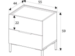 ΚΟΜΟΔΙΝΟ ORYANA MEGAPAP ΧΡΩΜΑ ΚΑΡΥΔΙ 55X44X59ΕΚ.