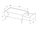 ΤΡΑΠΕΖΑΚΙ ΣΑΛΟΝΙΟΥ LUNA MEGAPAP ΧΡΩΜΑ FLORIDA OAK 102X61X44ΕΚ.