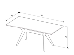 ΤΡΑΠΕΖΙ LUNA MEGAPAP ΧΡΩΜΑ FLORIDA OAK 181X90X75ΕΚ.