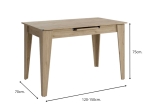 ΤΡΑΠΕΖΙ TRENDLINE MEGAPAP ΕΠΕΚΤΕΙΝΟΜΕΝΟ ΧΡΩΜΑ OAK 120/150X70X75ΕΚ.