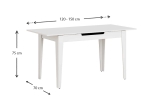 ΤΡΑΠΕΖΙ TRENDLINE MEGAPAP ΕΠΕΚΤΕΙΝΟΜΕΝΟ ΧΡΩΜΑ ΛΕΥΚΟ 120/150X70X75ΕΚ.