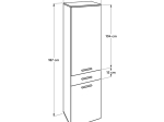 ΝΤΟΥΛΑΠΙ ΜΕ ΚΑΛΑΘΙ ΑΠΛΥΤΩΝ DIAMOND MEGAPAP ΧΡΩΜΑ ΛΕΥΚΟ GLOSS 52X38X187ΕΚ.
