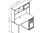ΓΡΑΦΕΙΟ ΕΡΓΑΣΙΑΣ COUNTRY MEGAPAP ΧΡΩΜΑ ΛΕΥΚΟ 120X60X167ΕΚ.