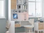 ΓΡΑΦΕΙΟ ΕΡΓΑΣΙΑΣ LONDON MEGAPAP ΧΡΩΜΑ ΛΕΥΚΟ - OAK 120X60X196ΕΚ.