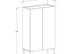 ΠΑΠΟΥΤΣΟΘΗΚΗ - ΝΤΟΥΛΑΠΙ POOL MEGAPAP ΧΡΩΜΑ ΛΕΥΚΟ 72X34X119ΕΚ.