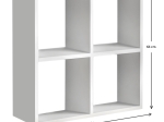 ΒΙΒΛΙΟΘΗΚΗ CUBE MEGAPAP ΑΠΟ ΜΕΛΑΜΙΝΗ ΧΡΩΜΑ ΛΕΥΚΟ 60X23X60ΕΚ.