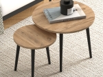 ΤΡΑΠΕΖΑΚΙ ΣΑΛΟΝΙΟΥ ΣΕΤ 2 ΤΜΧ ROMA MEGAPAP ΧΡΩΜΑ OAK 60X60X46ΕΚ.