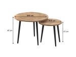 ΤΡΑΠΕΖΑΚΙ ΣΑΛΟΝΙΟΥ ΣΕΤ 2 ΤΜΧ ROMA MEGAPAP ΧΡΩΜΑ OAK 60X60X46ΕΚ.