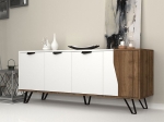 ΜΠΟΥΦΕΣ JASMINE MEGAPAP ΧΡΩΜΑ ΛΕΥΚΟ - ΚΑΡΥΔΙ 160X45X78ΕΚ.