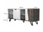 ΜΠΟΥΦΕΣ JASMINE MEGAPAP ΧΡΩΜΑ ΛΕΥΚΟ - ΚΑΡΥΔΙ 160X45X78ΕΚ.