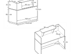 ΓΡΑΦΕΙΟ RECEPTION LEMMON MEGAPAP ΧΡΩΜΑ ΓΚΡΙ ΣΚΥΡΟΔΕΜΑΤΟΣ 160X70X110ΕΚ.