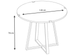 ΤΡΑΠΕΖΙ RUBES MEGAPAP ΧΡΩΜΑ ΓΚΡΙ ΣΚΥΡΟΔΕΜΑΤΟΣ 120X120X78ΕΚ.