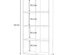 ΒΙΒΛΙΟΘΗΚΗ ANSER MEGAPAP ΧΡΩΜΑ ΓΚΡΙ ΣΚΥΡΟΔΕΜΑΤΟΣ 69,8X29X142ΕΚ.
