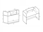 ΓΡΑΦΕΙΟ ΥΠΟΔΟΧΗΣ - RECEPTION LEMMON MEGAPAP ΧΡΩΜΑ ΦΥΣΙΚΟ ΟΞΙΑΣ 120X70X110ΕΚ.
