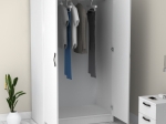 ΝΤΟΥΛΑΠΑ ΡΟΥΧΩΝ VICTORIA MEGAPAP ΔΙΦΥΛΛΗ ΧΡΩΜΑ ΛΕΥΚΟ 100X60X181ΕΚ.