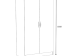 ΝΤΟΥΛΑΠΑ ΡΟΥΧΩΝ VICTORIA MEGAPAP ΔΙΦΥΛΛΗ ΧΡΩΜΑ ΛΕΥΚΟ 100X60X181ΕΚ.