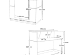 ΓΡΑΦΕΙΟ ΥΠΟΔΟΧΗΣ - RECEPTION GEMINI MEGAPAP ΧΡΩΜΑ ΛΕΥΚΟ 180X70X110ΕΚ.