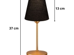 ΦΩΤΙΣΤΙΚΟ ΕΠΙΤΡΑΠΕΖΙΟ SANTO MEGAPAP E27 ΥΦΑΣΜΑ PVC ΧΡΩΜΑ ΜΑΥΡΟ - ΧΡΥΣΟ Ø13X37ΕΚ.