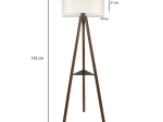 ΦΩΤΙΣΤΙΚΟ ΔΑΠΕΔΟΥ THOMAS MEGAPAP E27 MDF/ΥΦΑΣΜΑ PVC ΧΡΩΜΑ ΚΑΡΥΔΙ - ΚΡΕΜ 38X38X135ΕΚ.
