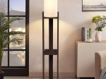 ΦΩΤΙΣΤΙΚΟ ΔΑΠΕΔΟΥ VERMA I MEGAPAP E27 MDF/ΥΦΑΣΜΑ PVC ΧΡΩΜΑ WENGE - ΚΡΕΜ 18,5X18,5X142ΕΚ.