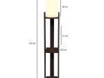 ΦΩΤΙΣΤΙΚΟ ΔΑΠΕΔΟΥ VERMA I MEGAPAP E27 MDF/ΥΦΑΣΜΑ PVC ΧΡΩΜΑ WENGE - ΚΡΕΜ 18,5X18,5X142ΕΚ.