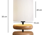 ΦΩΤΙΣΤΙΚΟ ΕΠΙΤΡΑΠΕΖΙΟ LUCIA MEGAPAP E14 ΞΥΛΙΝΟ - ΥΦΑΣΜΑ PVC ΧΡΩΜΑ ΦΥΣΙΚΟ - ΚΡΕΜ Ø15X35ΕΚ.