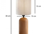 ΦΩΤΙΣΤΙΚΟ ΕΠΙΤΡΑΠΕΖΙΟ CORA MEGAPAP E14 ΞΥΛΙΝΟ - ΥΦΑΣΜΑ PVC ΧΡΩΜΑ ΦΥΣΙΚΟ - ΚΡΕΜ Ø15X35ΕΚ.