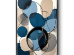ΠΙΝΑΚΑΣ ΣΕ ΚΑΜΒΑ "BLUE AND BEIGE ABSTRACT" MEGAPAP ΨΗΦΙΑΚΗΣ ΕΚΤΥΠΩΣΗΣ ΜΕ ΚΟΡΝΙΖΑ ΧΡΩΜΑ ΜΑΥΡΟ 70X100X3ΕΚ.