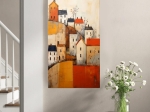ΠΙΝΑΚΑΣ ΣΕ ΚΑΜΒΑ "HOUSES ON THE HILL" MEGAPAP ΨΗΦΙΑΚΗΣ ΕΚΤΥΠΩΣΗΣ 50X100X3ΕΚ.