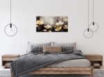 ΠΙΝΑΚΑΣ ΣΕ ΚΑΜΒΑ "GOLD FLOWERS" MEGAPAP ΨΗΦΙΑΚΗΣ ΕΚΤΥΠΩΣΗΣ 80X40X3ΕΚ.