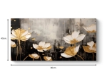 ΠΙΝΑΚΑΣ ΣΕ ΚΑΜΒΑ "GOLD FLOWERS" MEGAPAP ΨΗΦΙΑΚΗΣ ΕΚΤΥΠΩΣΗΣ 80X40X3ΕΚ.