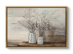 ΠΙΝΑΚΑΣ ΣΕ ΚΑΜΒΑ "WILLOW FLOWERS" MEGAPAP ΨΗΦΙΑΚΗΣ ΕΚΤΥΠΩΣΗΣ ΜΕ ΚΟΡΝΙΖΑ ΧΡΩΜΑ ΧΡΥΣΟ 140X100X3ΕΚ.