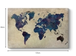 ΠΙΝΑΚΑΣ ΣΕ ΚΑΜΒΑ "WORLD MAP" MEGAPAP ΨΗΦΙΑΚΗΣ ΕΚΤΥΠΩΣΗΣ 125X80X3ΕΚ.