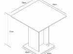 ΤΡΑΠΕΖΙ CLEMENT MEGAPAP ΧΡΩΜΑ ΑΝΟΙΧΤΟ ΚΑΡΥΔΙ 79X79X77ΕΚ.