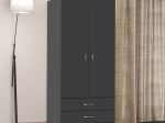 ΝΤΟΥΛΑΠΑ ΡΟΥΧΩΝ REGINA MEGAPAP ΔΙΦΥΛΛΗ ΧΡΩΜΑ ΑΝΘΡΑΚΙ 80X51,5X181ΕΚ.