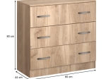 ΣΥΡΤΑΡΙΕΡΑ FRIDA MEGAPAP ΧΡΩΜΑ HONEY OAK 80X44X80ΕΚ.