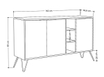 ΜΠΟΥΦΕΣ CLARA MEGAPAP ΧΡΩΜΑ ΑΝΟΙΧΤΟ ΚΑΡΥΔΙ 142X35,6X83ΕΚ.
