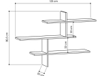 ΡΑΦΙΕΡΑ ΤΟΙΧΟΥ LEO MEGAPAP ΧΡΩΜΑ ΑΝΟΙΧΤΟ ΚΑΡΥΔΙ 123X22X80ΕΚ.