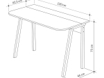 ΓΡΑΦΕΙΟ ΕΡΓΑΣΙΑΣ LUTON MEGAPAP ΧΡΩΜΑ ΦΥΣΙΚΟ ΟΞΙΑΣ 120X60X75ΕΚ.