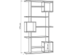 ΒΙΒΛΙΟΘΗΚΗ ΜΕΛΑΜΙΝΗΣ SOTO MEGAPAP ΧΡΩΜΑ ΑΝΘΡΑΚΙ 92X25X173ΕΚ.