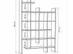 ΒΙΒΛΙΟΘΗΚΗ MANCO MEGAPAP ΧΡΩΜΑ ΦΥΣΙΚΟ ΟΞΙΑΣ 122X25,5X188ΕΚ.