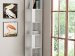 ΒΙΒΛΙΟΘΗΚΗ ΓΩΝΙΑΚΗ PIANO MEGAPAP ΧΡΩΜΑ ΛΕΥΚΟ 31,4X31,4X158,9ΕΚ.