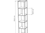 ΒΙΒΛΙΟΘΗΚΗ ΓΩΝΙΑΚΗ PIANO MEGAPAP ΧΡΩΜΑ ΛΕΥΚΟ 31,4X31,4X158,9ΕΚ.