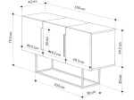 ΜΠΟΥΦΕΣ TONTINI MEGAPAP ΧΡΩΜΑ ΛΕΥΚΟ - ΜΑΥΡΟ ΕΦΕ ΜΑΡΜΑΡΟΥ 150X42X79,5ΕΚ.