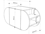 ΠΑΠΟΥΤΣΟΘΗΚΗ POZY MEGAPAP ΧΡΩΜΑ BLACK BUTE 110X40,4X50ΕΚ.