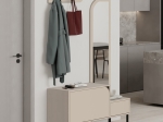 ΕΠΙΠΛΟ ΕΙΣΟΔΟΥ MILA MEGAPAP ΜΕ ΚΡΕΜΑΣΤΡΑ ΧΡΩΜΑ SANDSTONE120X37X171,6ΕΚ.