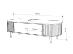 ΕΠΙΠΛΟ ΤΗΛΕΟΡΑΣΗΣ GENTLE MEGAPAP ΧΡΩΜΑ SAPPHIRE OAK 180X40X52ΕΚ.